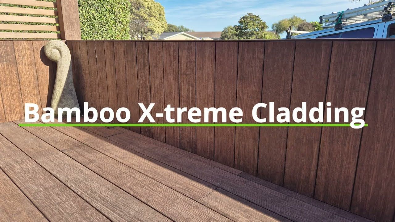 Builder overview of installing bamboo cladding