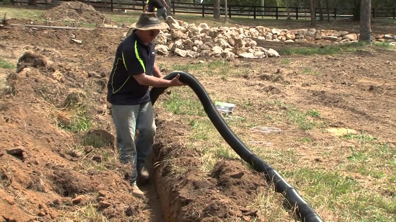 How to install a French drain with surface water