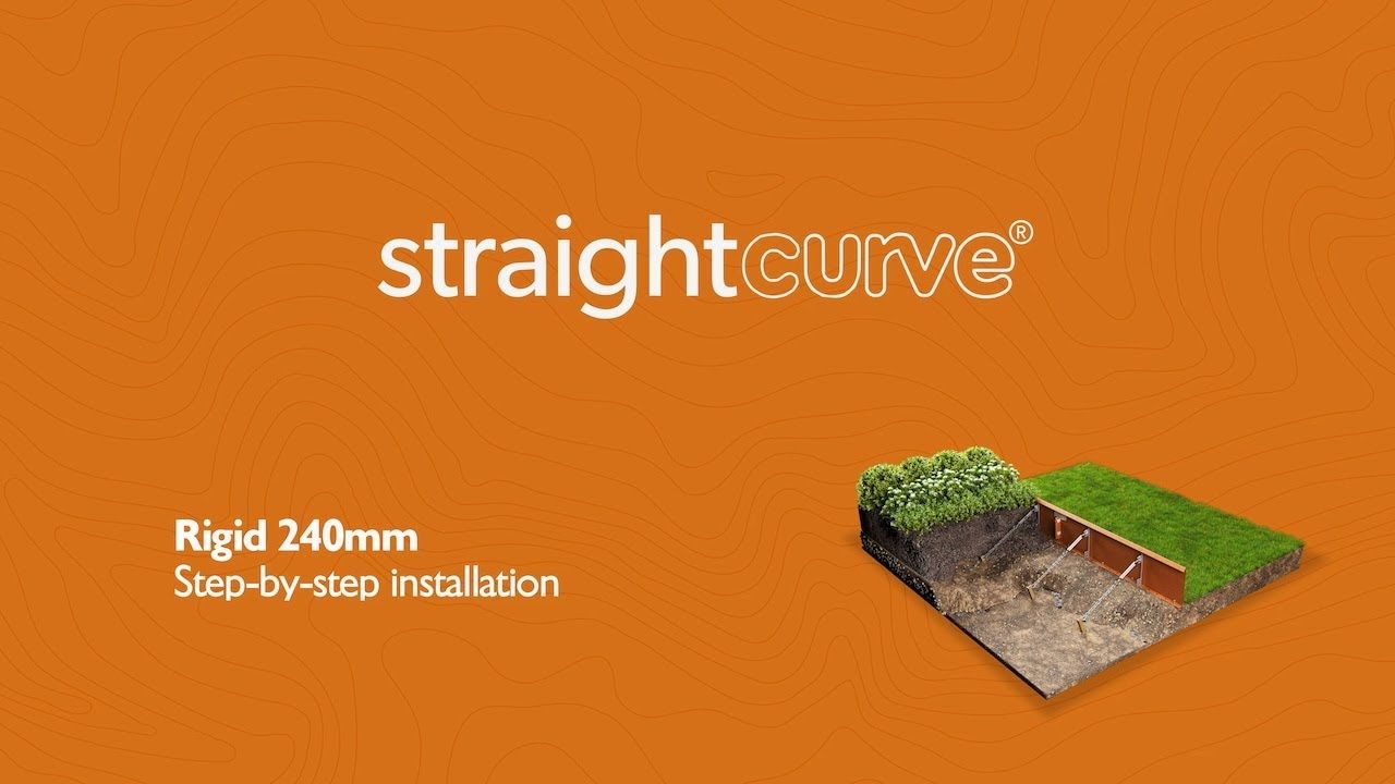 Straightcurve® 2025 - Rigid Garden Edging - 240mm - 9.5 inch - Installation Video