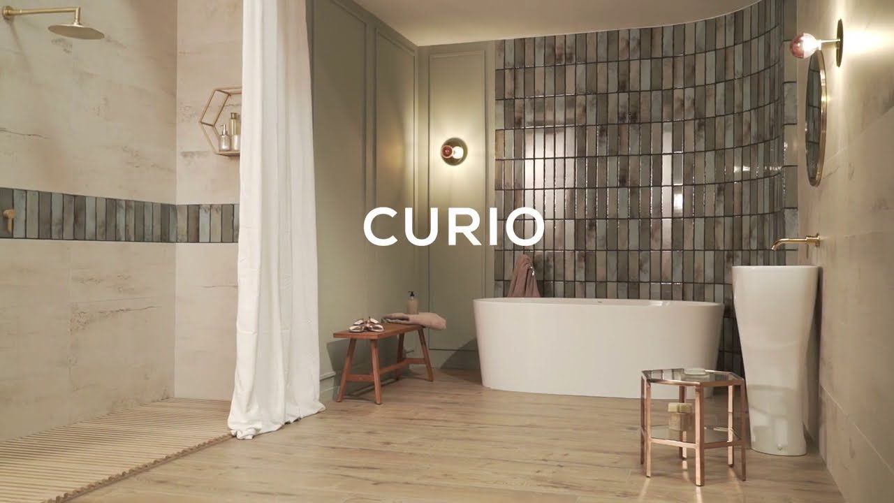 Curio Green - Subway Ceramic Tiles by Tubadzin