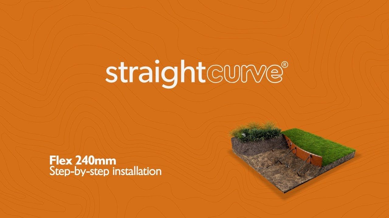 Straightcurve® 2025 - Flex Garden Edging - 240mm - 9.5 inch - Installation Video