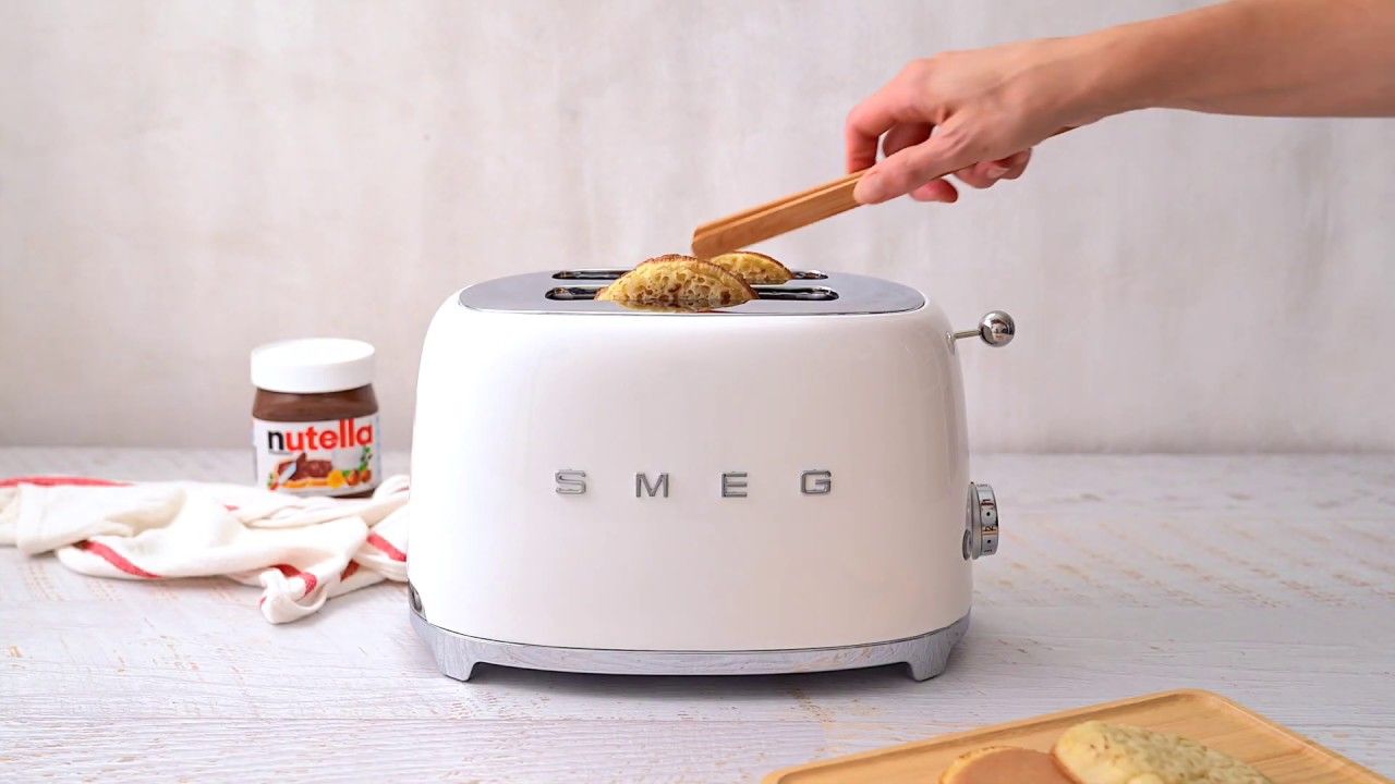 Smeg x Nutella Stay toasty recipe - Crumpets with Nutella, banana and coconut