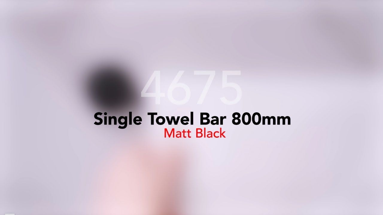 Bathroom Butler Single Towel Rail 800mm (4675) in Matte Black