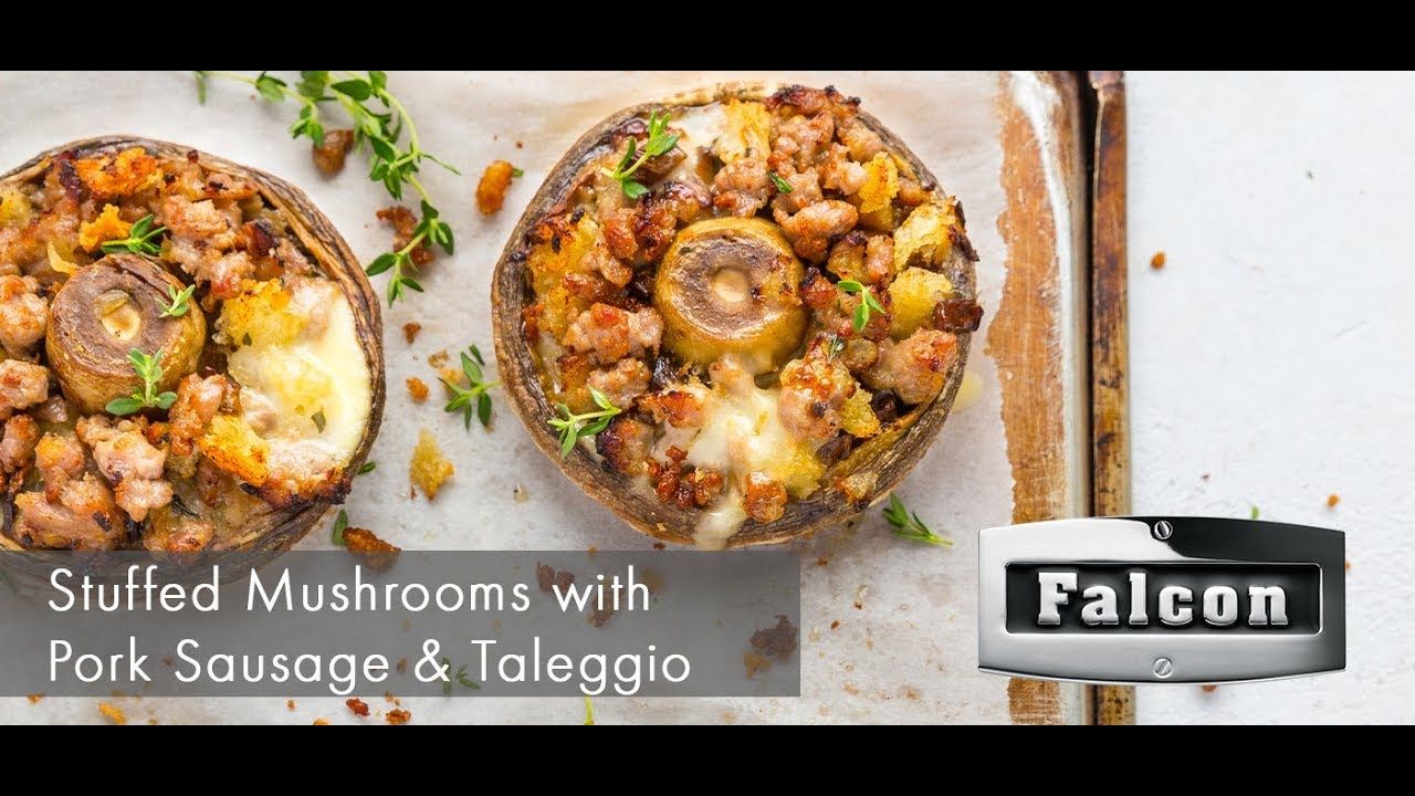 Stuffed Mushrooms with Pork Sausage & Taleggio