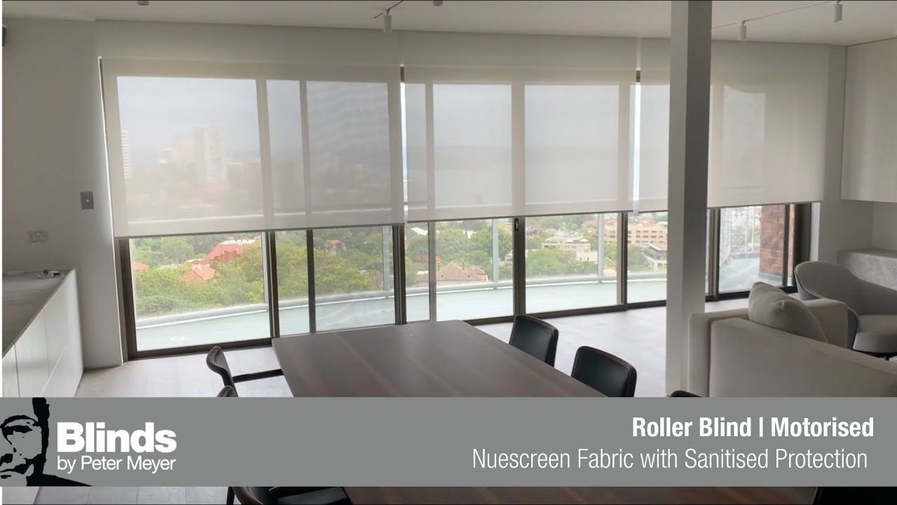 Roller Blinds | Motorised | Nuescreen Sanitised Protection Fabric
