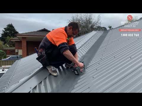 Corrugated Iron Valley (with saddles) Gutter Guard Installation - Gutter Guard Direct 2U