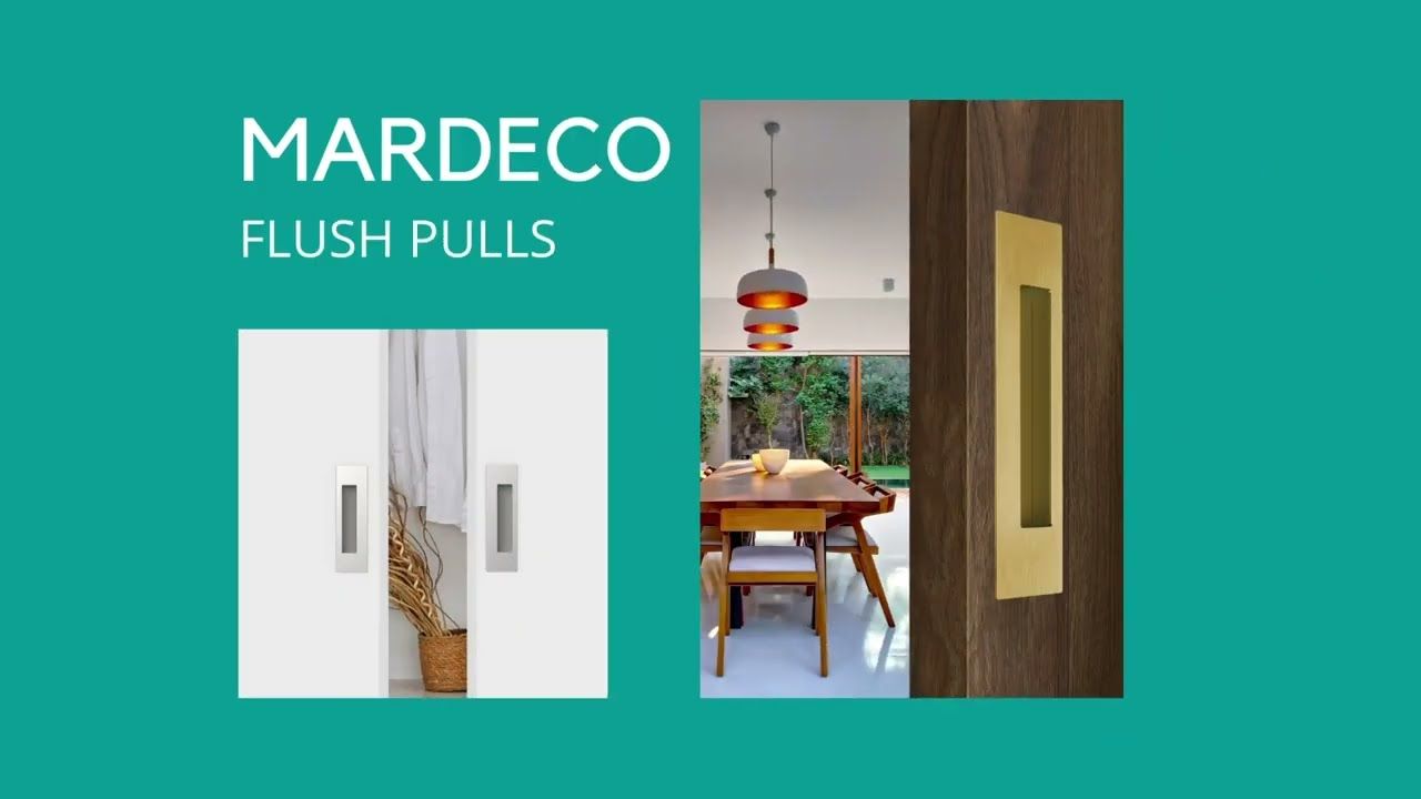 Mardeco Flush Pulls for Sliding Doors - Passage -  Privacy - Key Locking Entrance sets