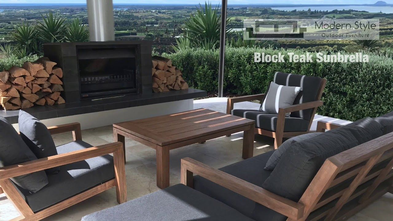 Block Teak Sunbrella