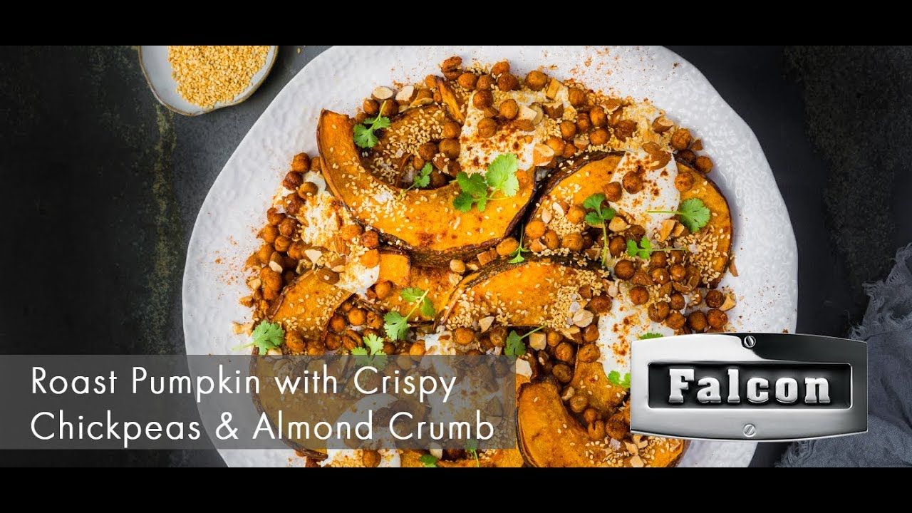 Roast Pumpkin with Crispy Chickpeas & Almond Crumb