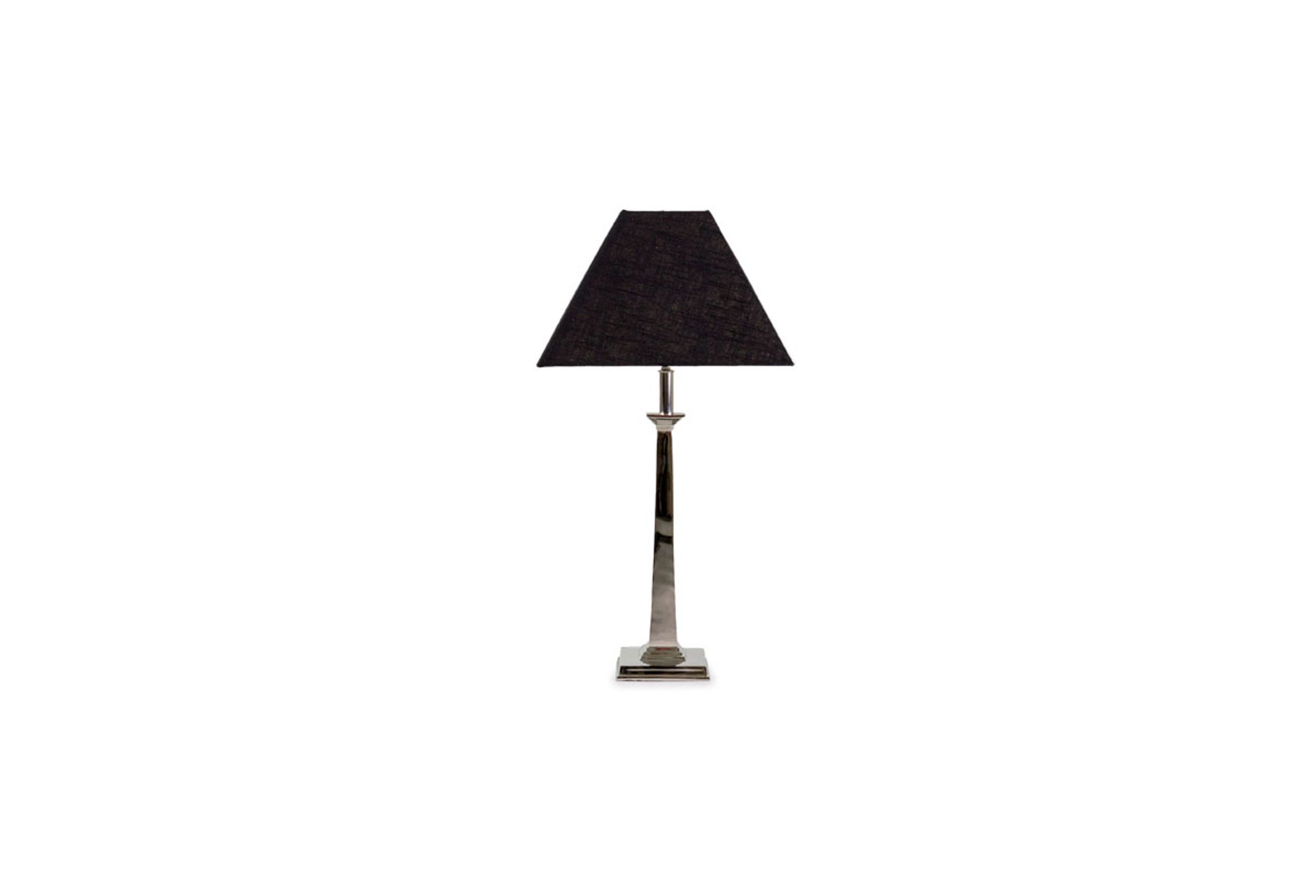Pavilion Table Lamp - Nickel - 41Cm Black Shade