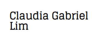 Claudia Gabriel Lim professional logo