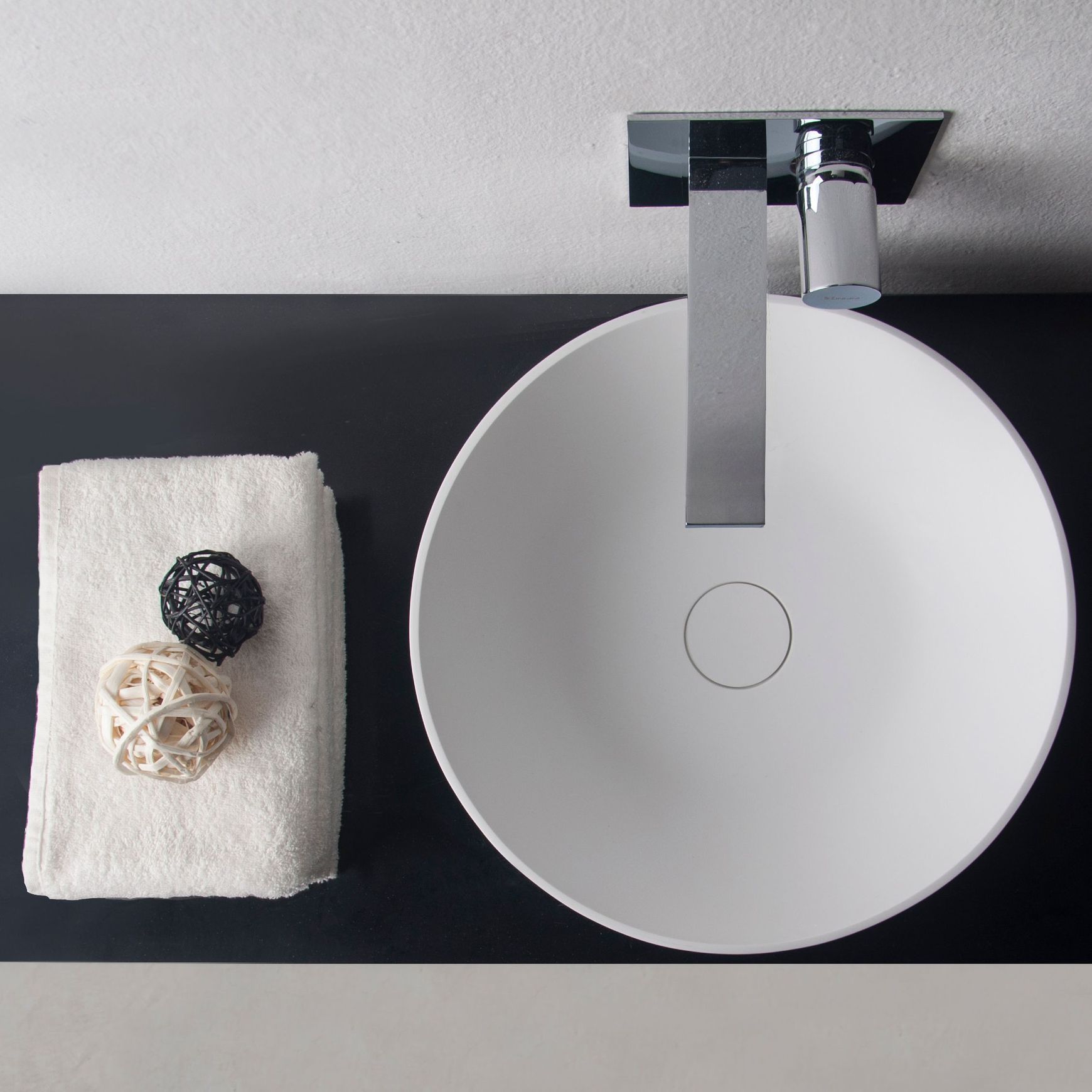 Super-Thin Round Vessel Basin Solid Surface