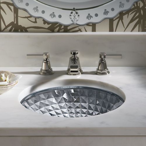 Kallos Spun Glass Undermount Basin