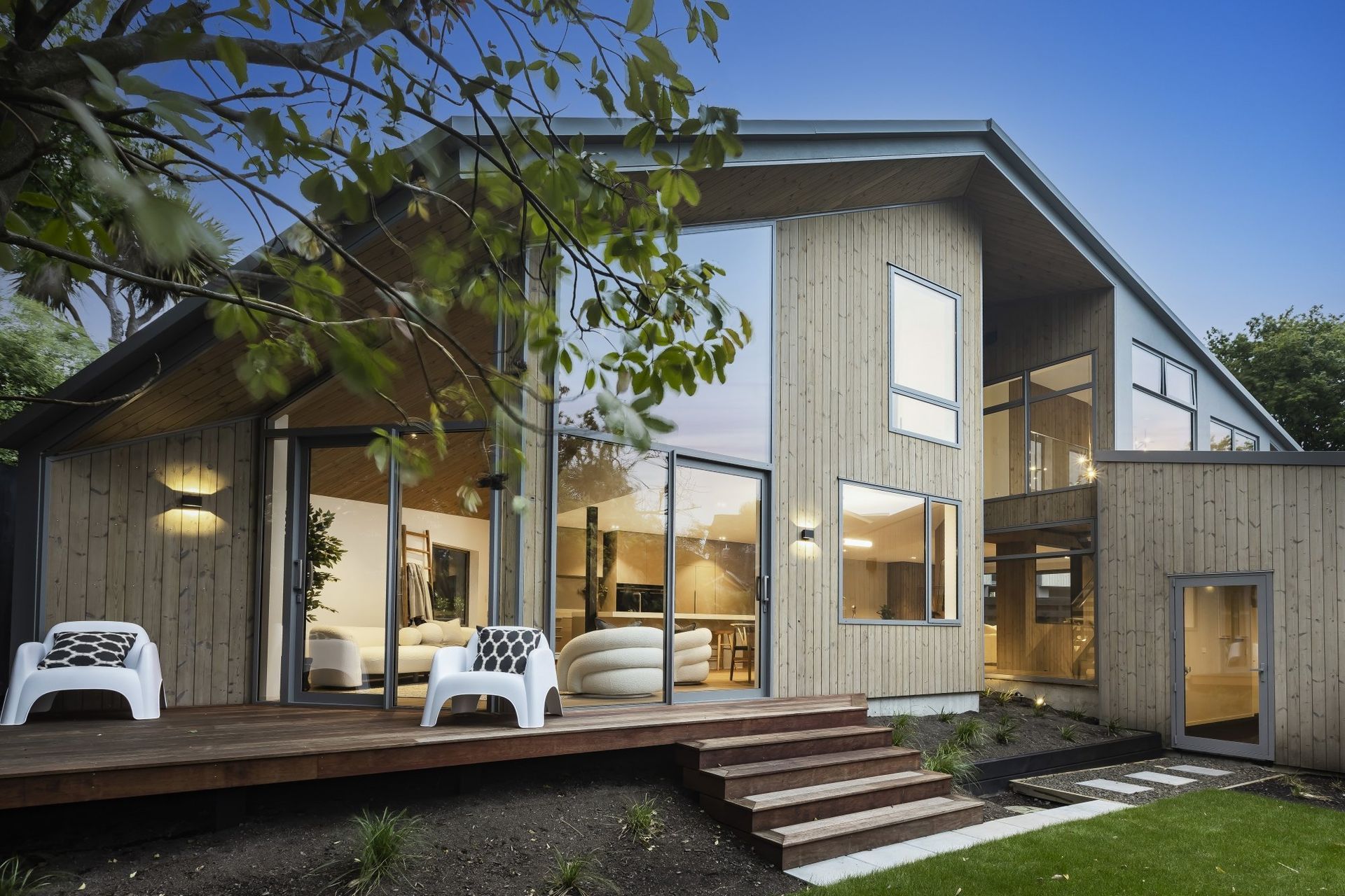South Architects ensured both homes could enjoy east and north-facing balconies and courtyards.