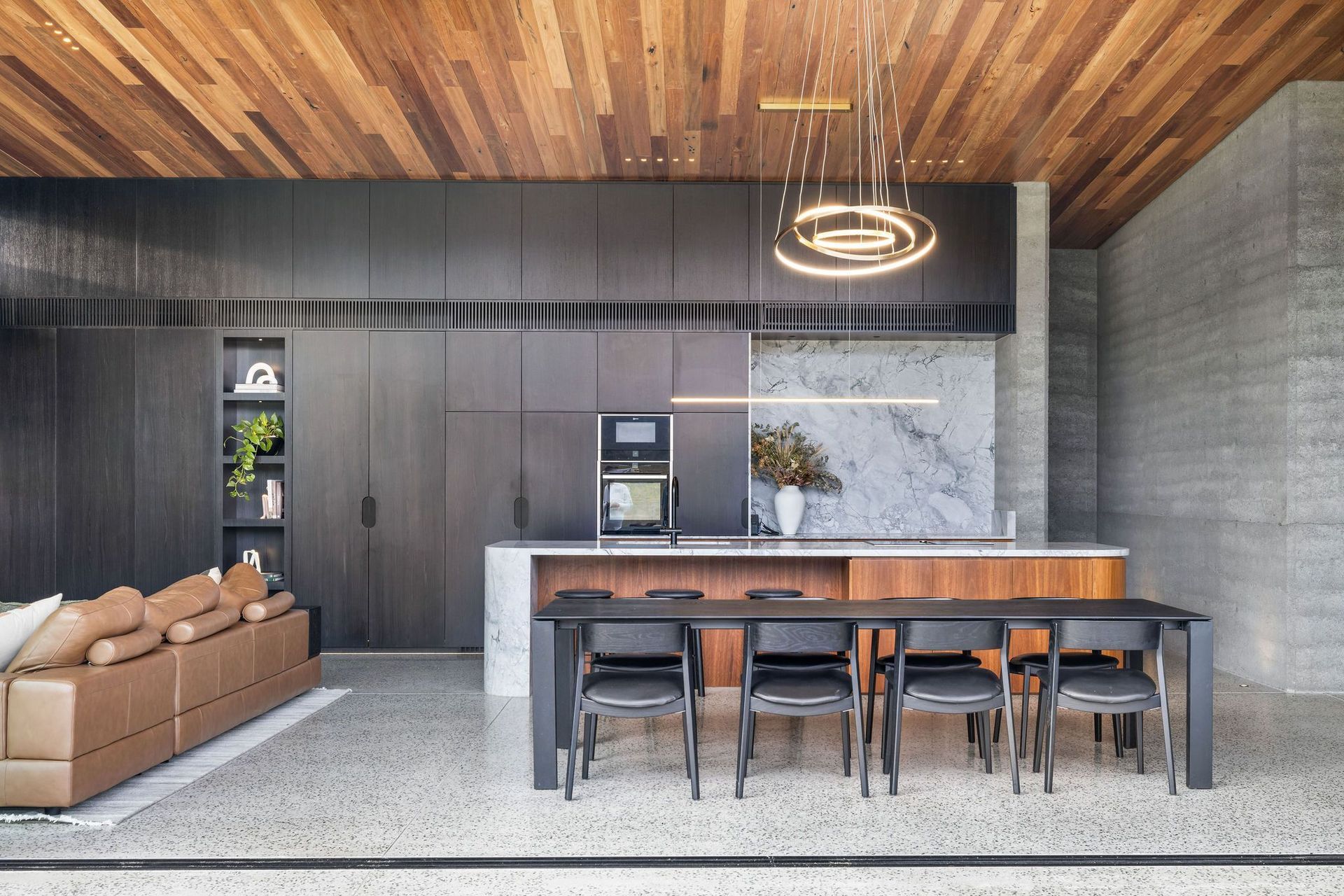 "As you kind of work through the spaces, you almost feel blurred where the indoors and outdoors meet," says Mammone.