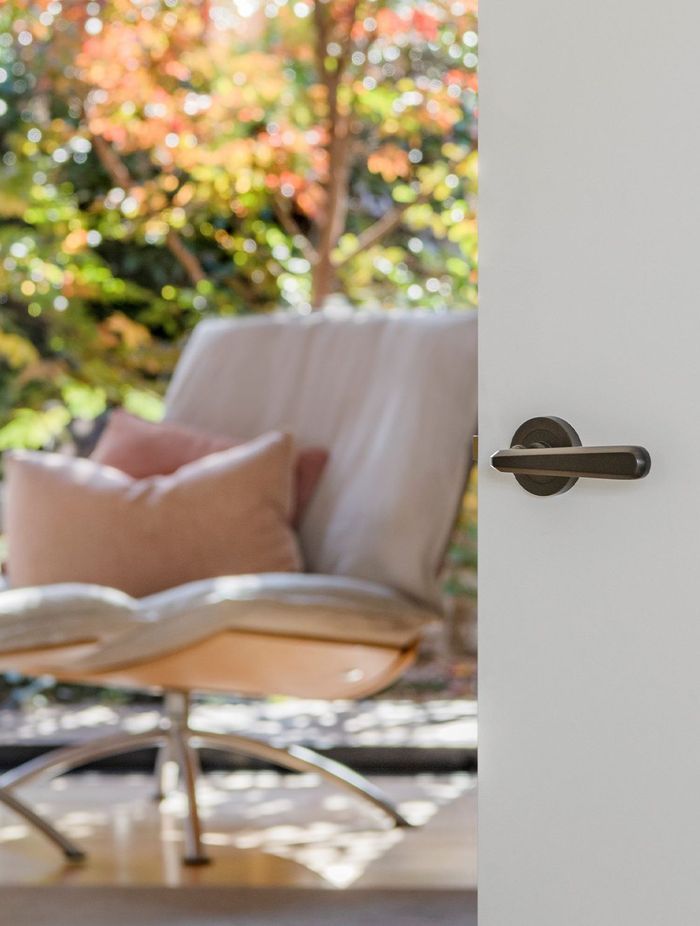 Rounded and curved hardware are becoming popular choices.