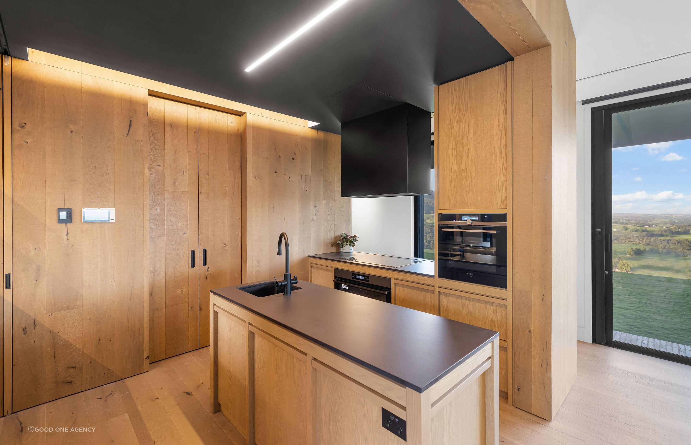 The timber kitchen with rich dark accents