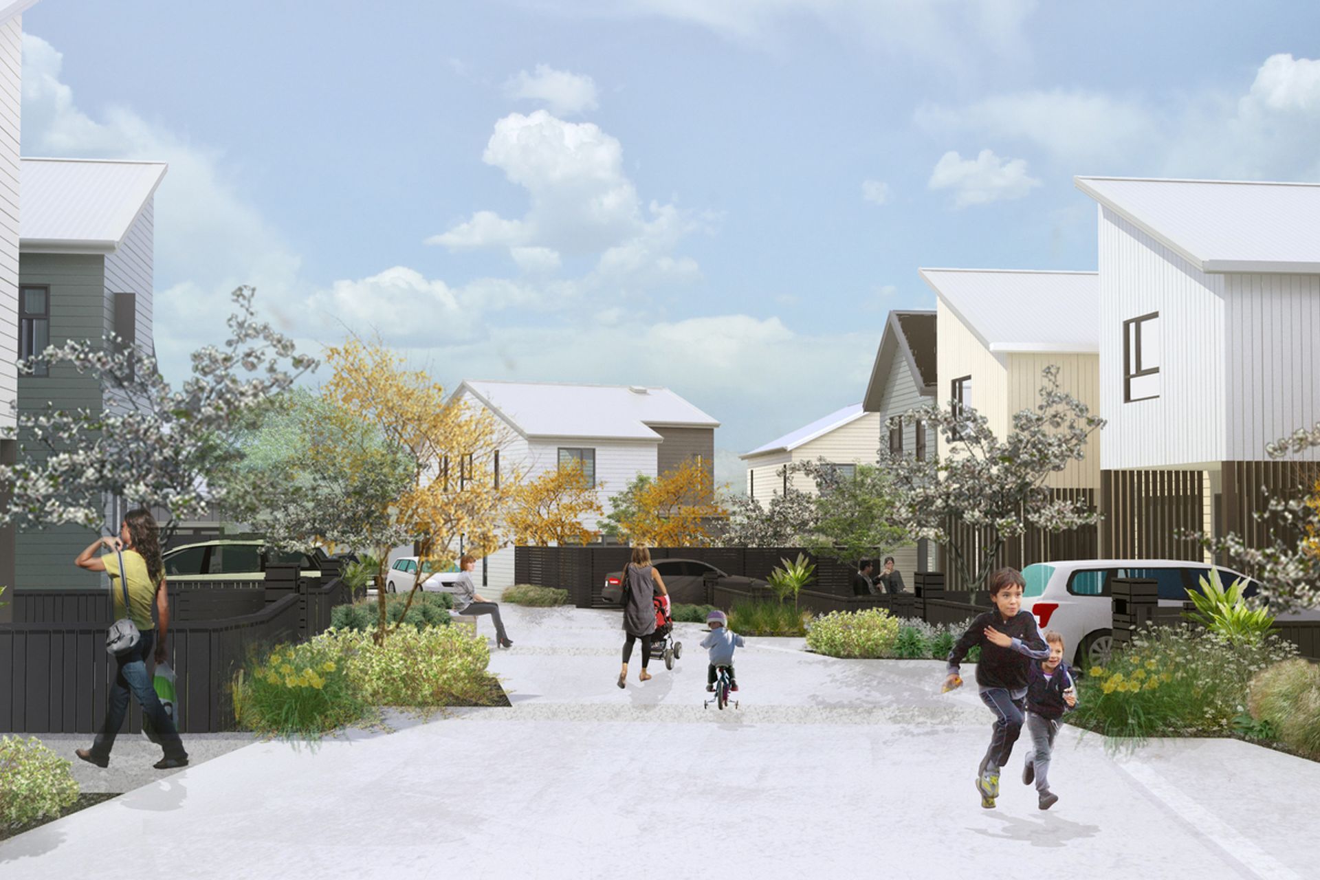 Jasmax has designed 113 new homes for the Fenchurch neighbourhood in Tamaki, Auckland, as part of the Tāmaki Regeneration Programme which will deliver 7500 new homes over the next 10-15 years.