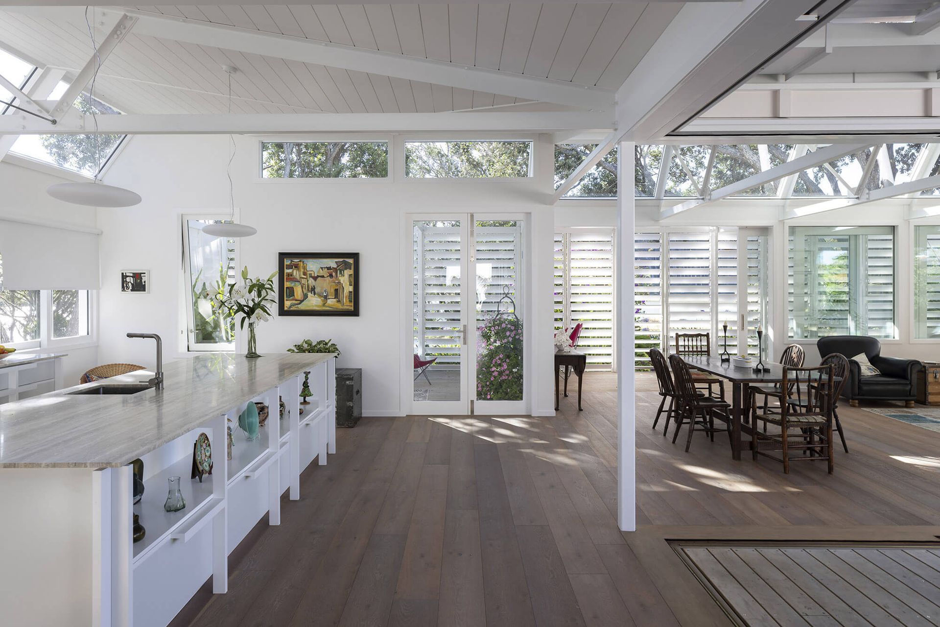 Generous kitchen and dining