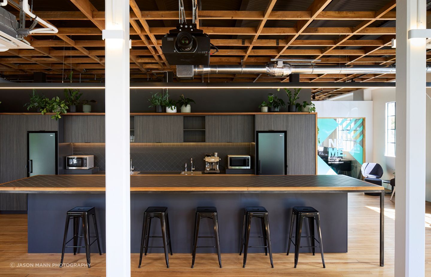 The interior has all the modern comforts for the NZME team.