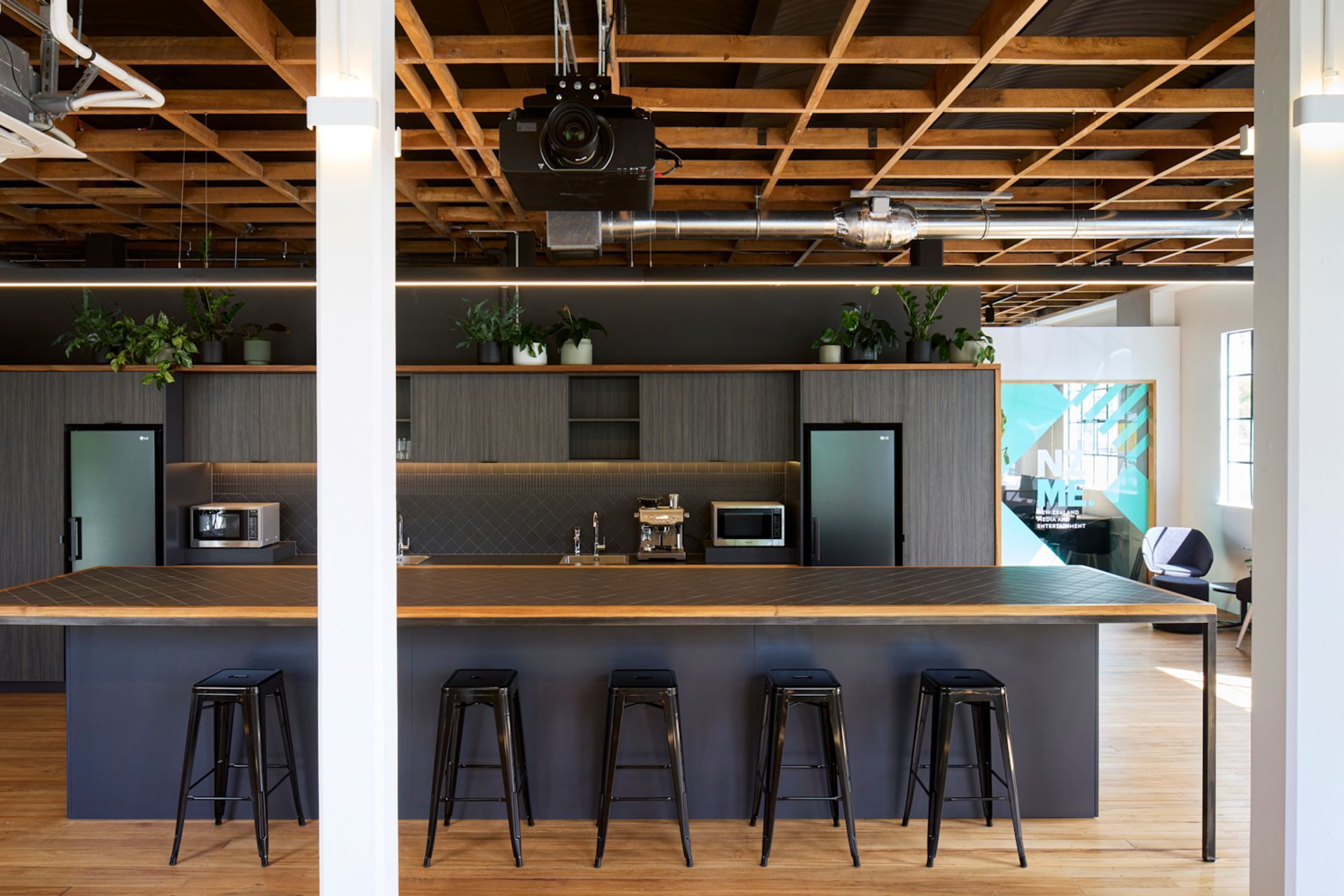 The interior has all the modern comforts for the NZME team.