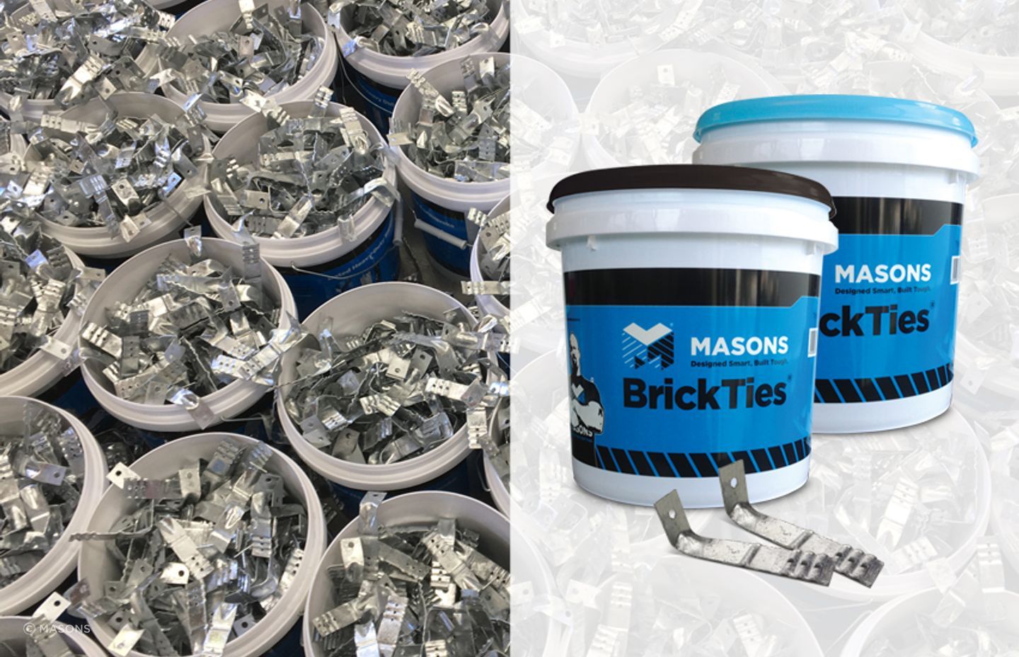 BrickTies the first innovation from Masons, which helped establish the company as the 'go to' provider for bricklaying tools and consumables.