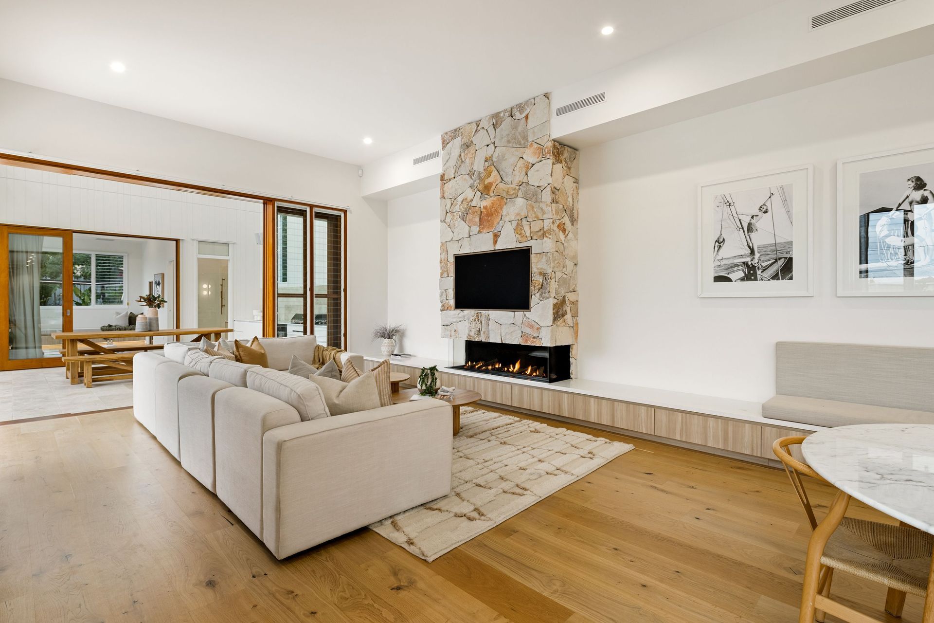 Haus Collective’s Ortal gas fireplace.