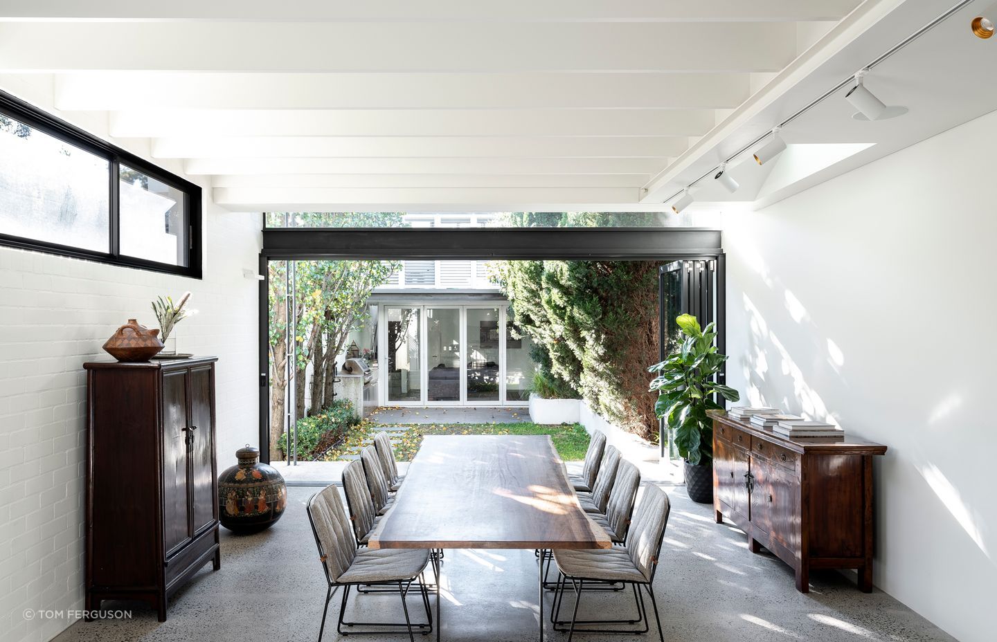Camperdown House: the clients desired the creation of distinct spaces for family use.