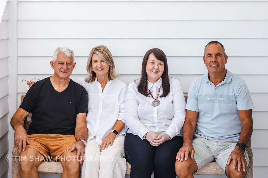 Left to right: clients Mark and Eileen with designer Nadine Ryan and builder John Arnold.