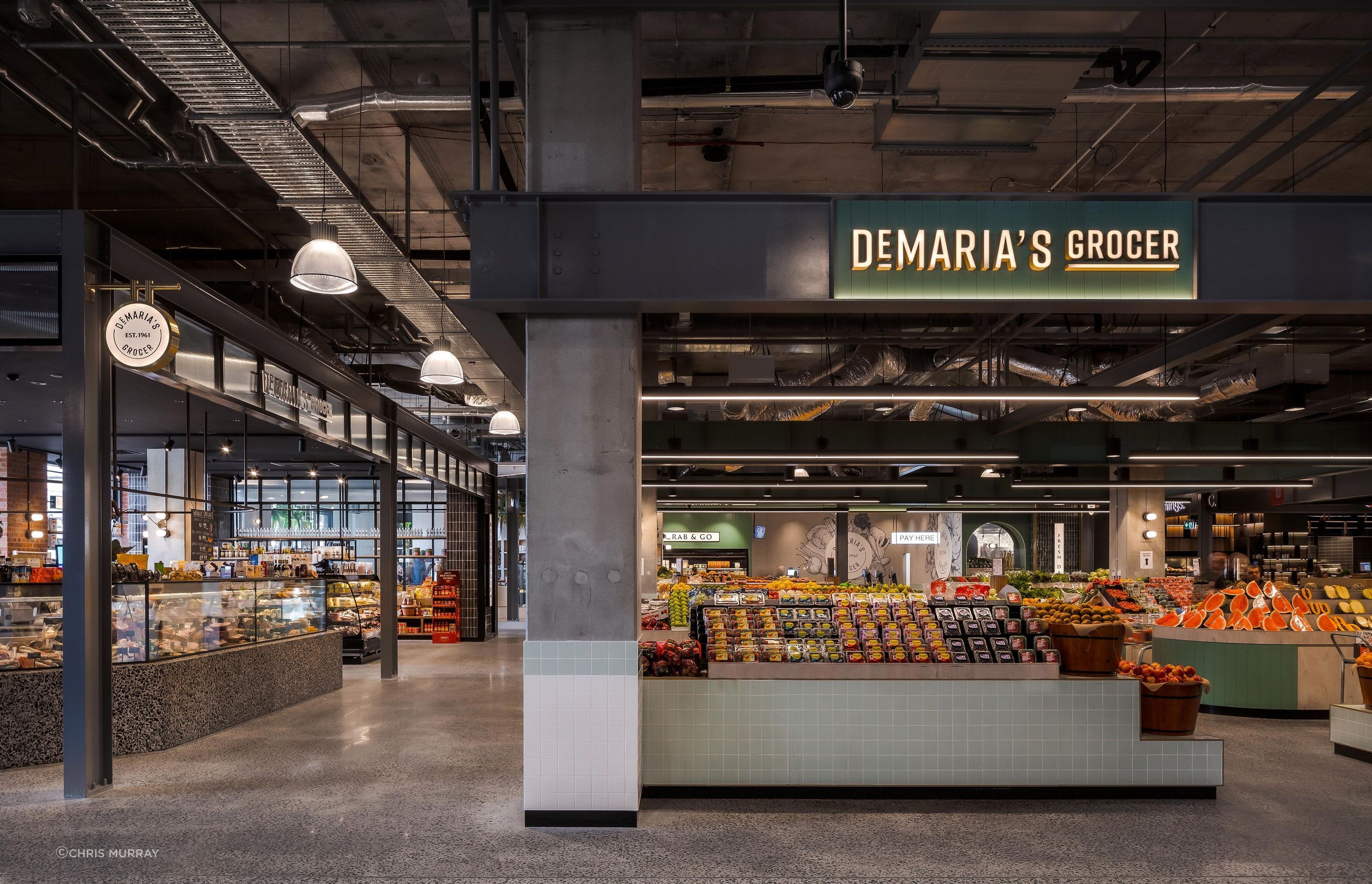 A welcoming space at DeMaria’s Grocer.