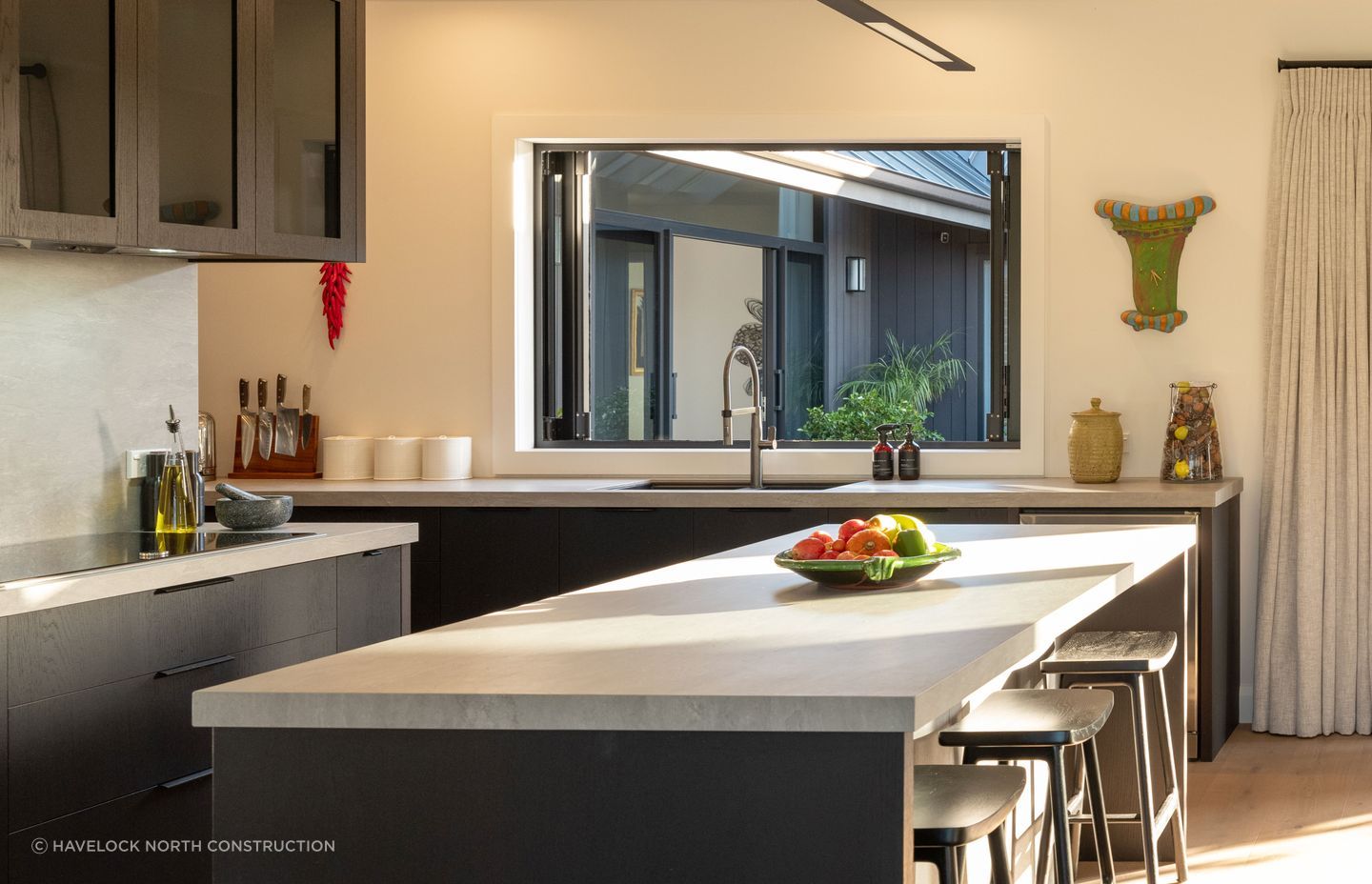 The kitchen was designed to bring its own corner of timeless luxury to the home.