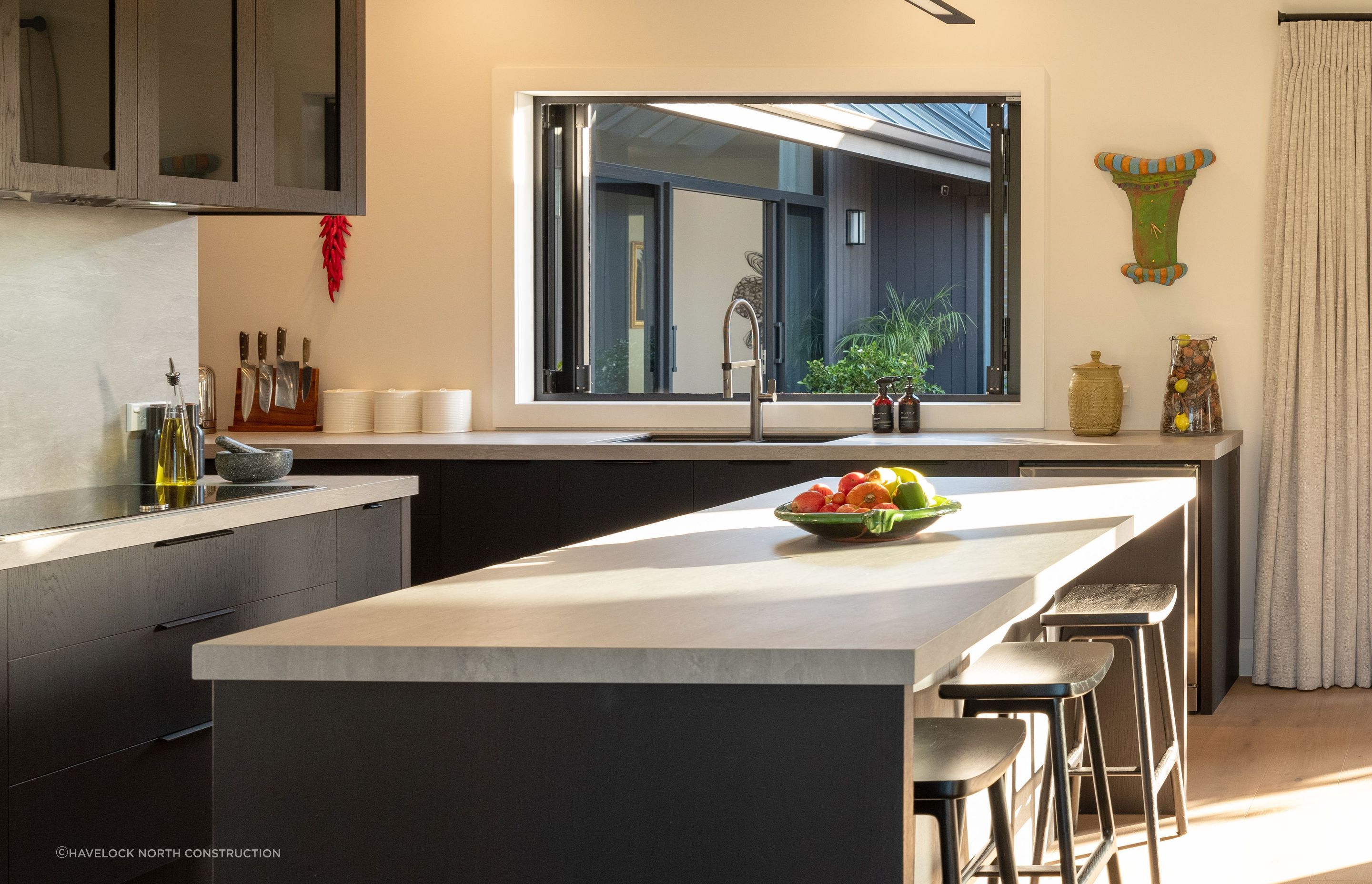 The kitchen was designed to bring its own corner of timeless luxury to the home.