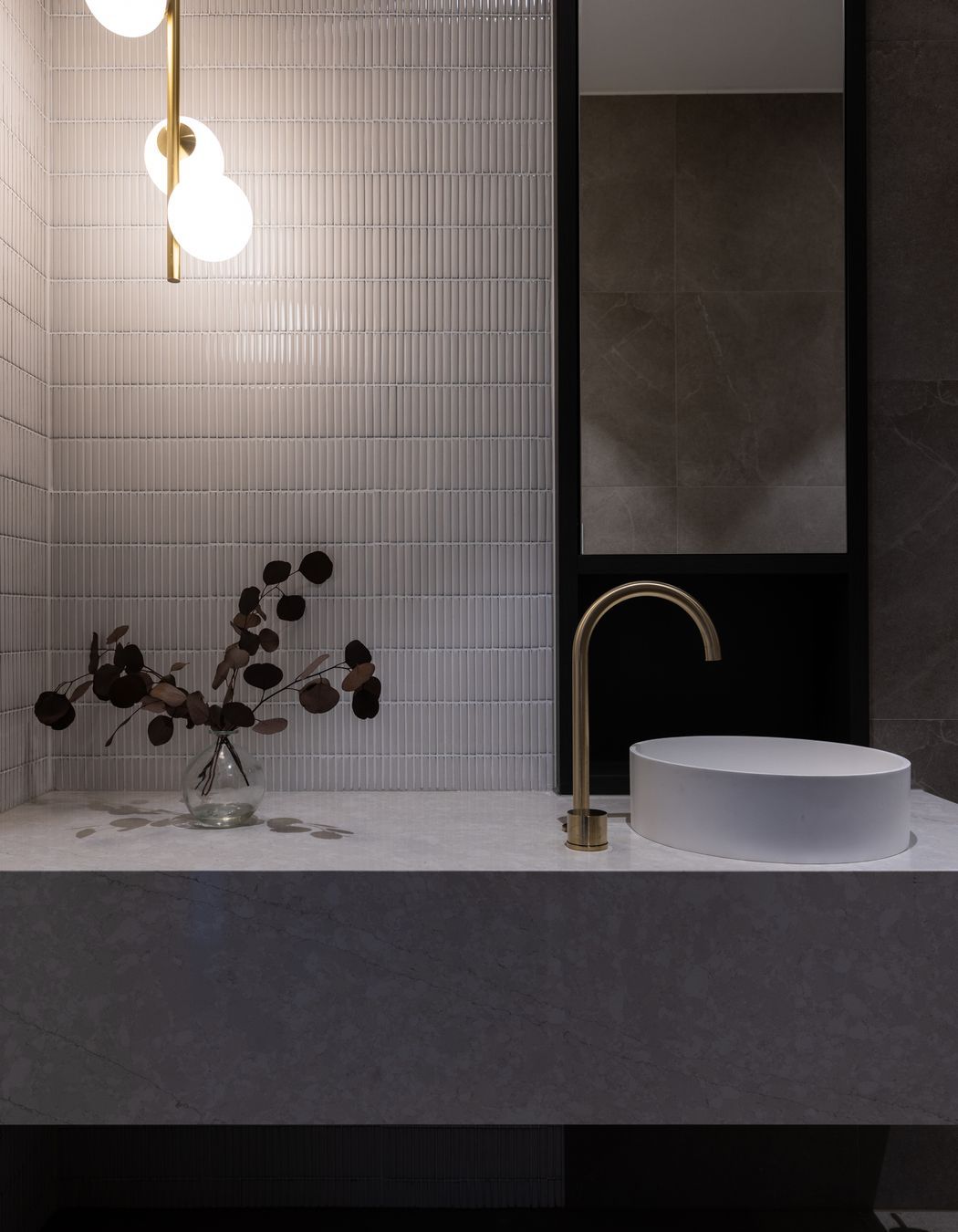 Adding interest with textures and materials.