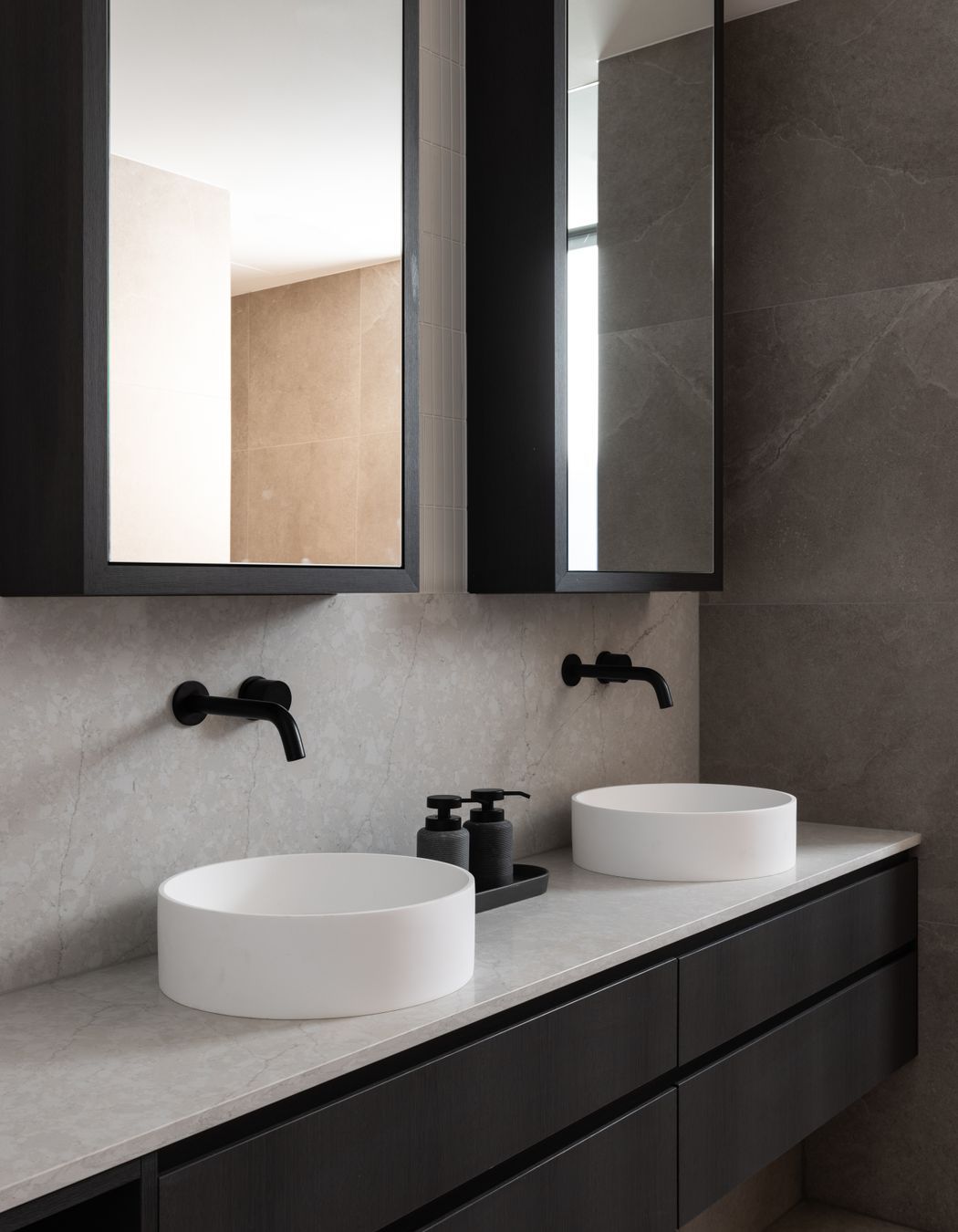 The ensuite provides able grooming room.