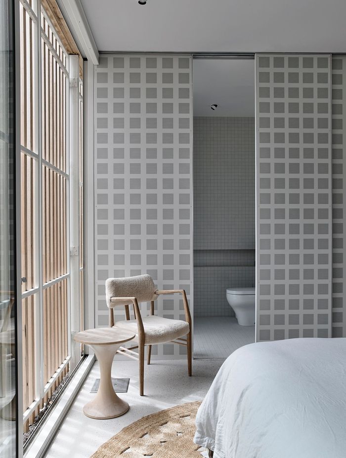 Japanese inflections are found throughout, such as the paper-look sliding doors.