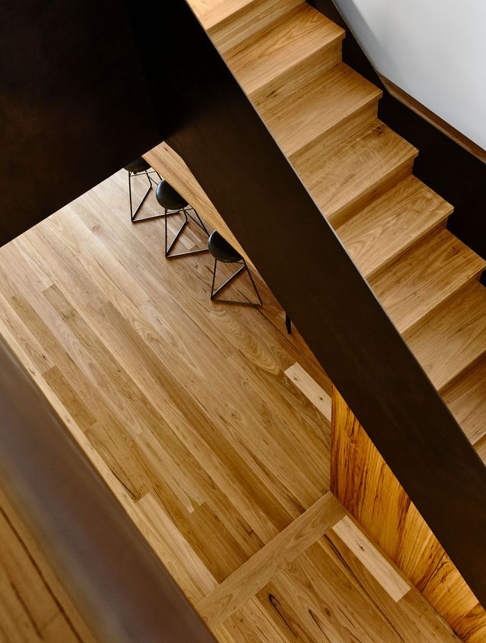 The abundance of timber adds interest at every angle.