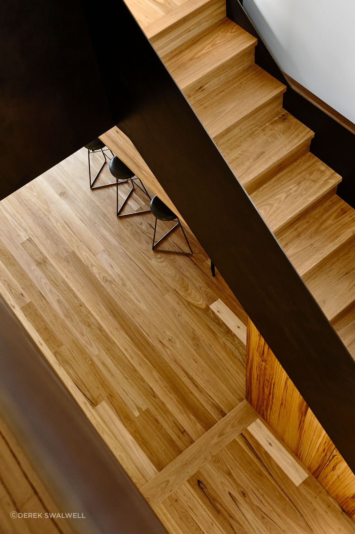 The abundance of timber adds interest at every angle.