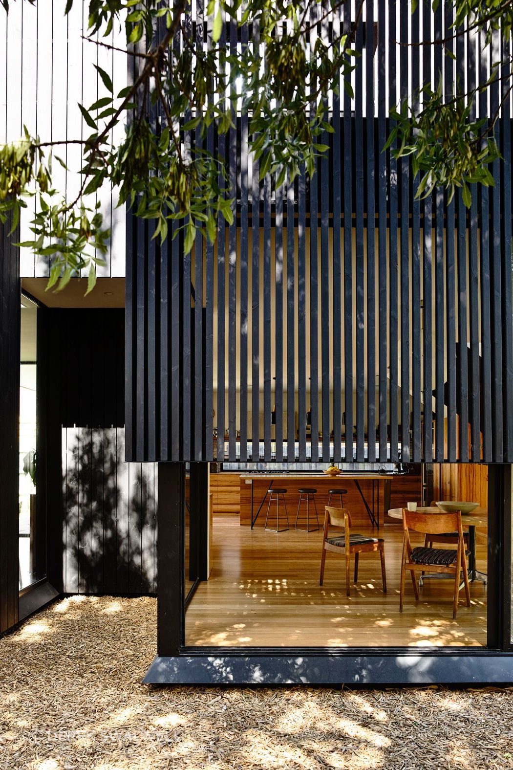 A charred-timber addition in Northcote.