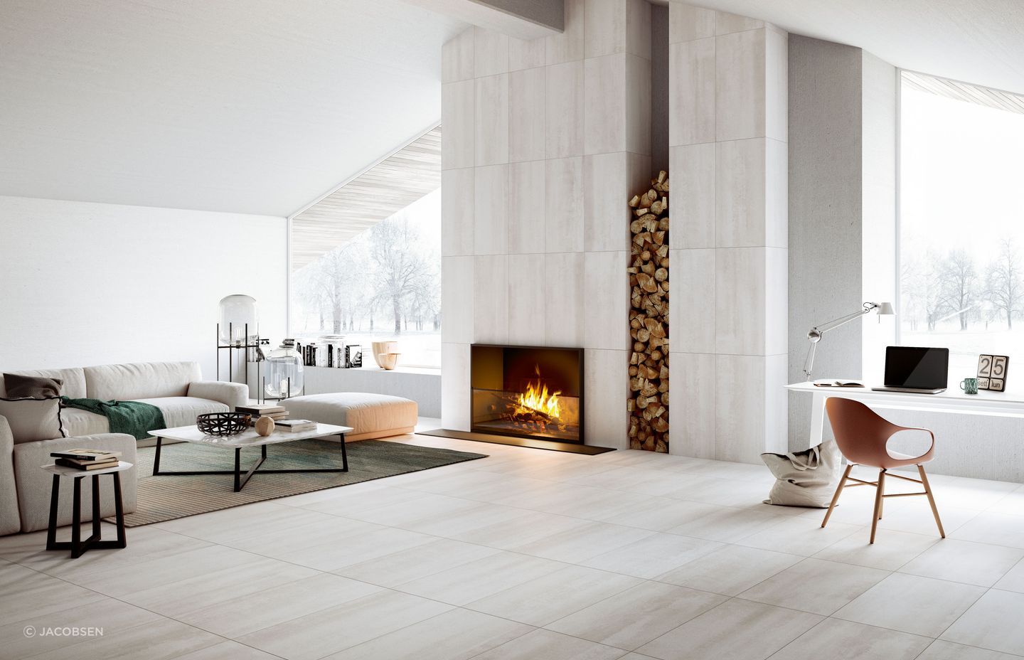 Open-plan designs with flat floors are great for intergenerational living.