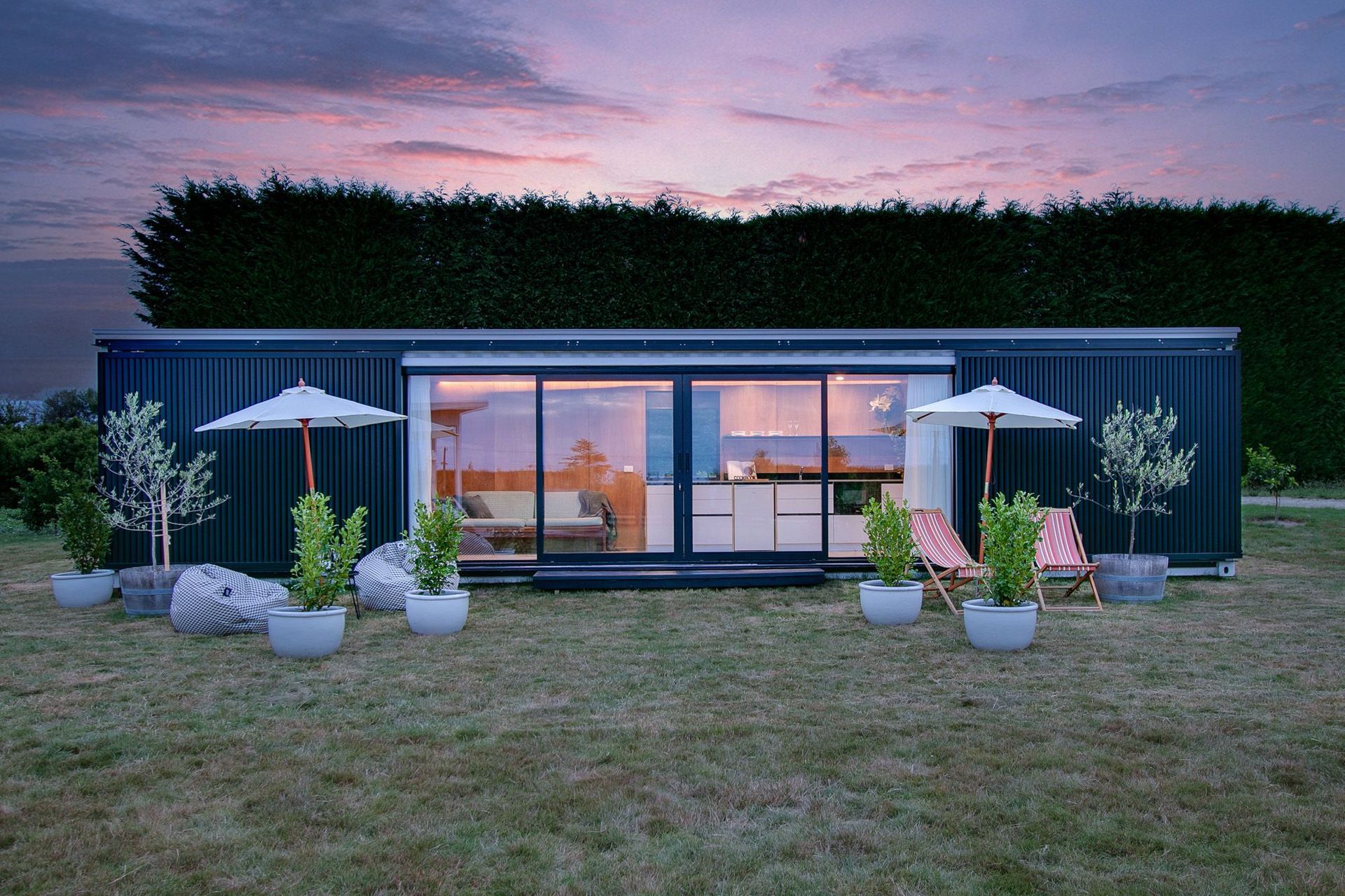 The ingenious use of a 40ft shipping container at Pakowhai Road.