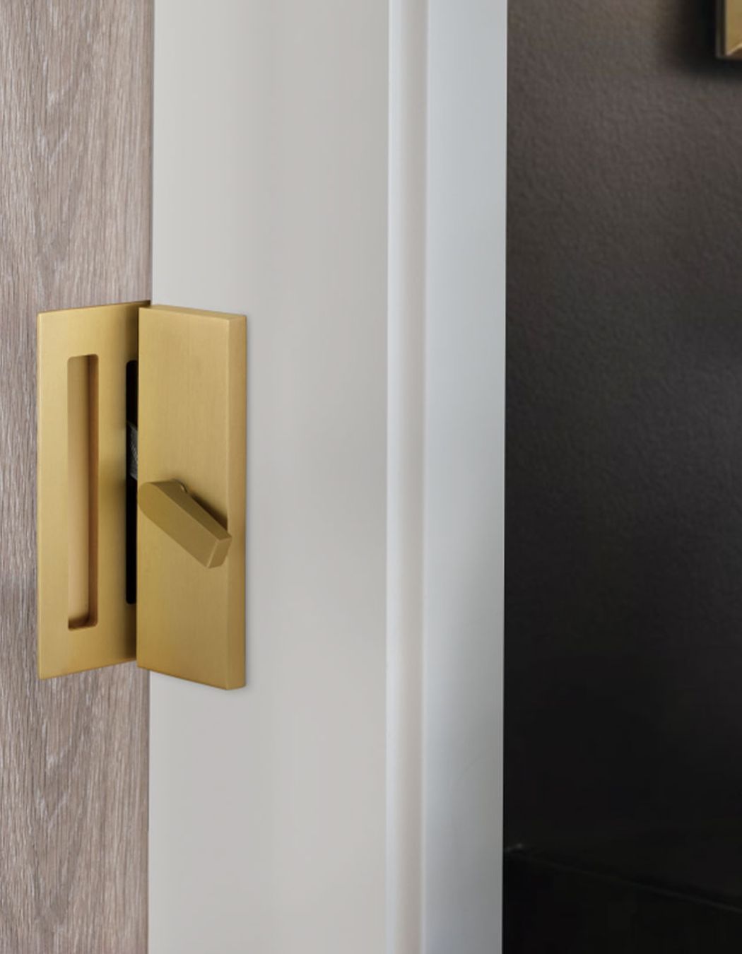 A new innovative barn door privacy lock.