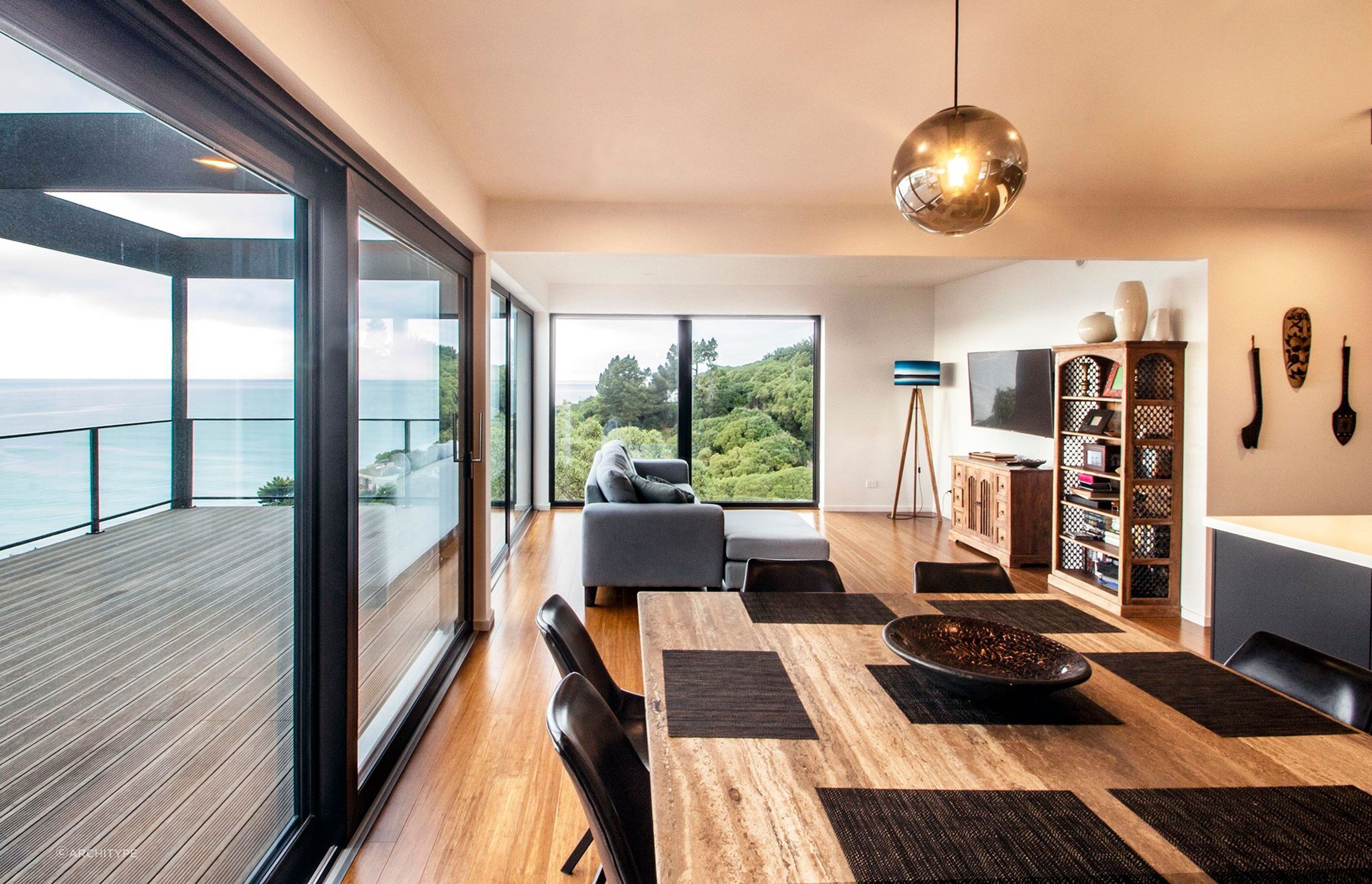 The home was designed by Architype, and is one of relatively few certified Passive houses in the country. Photo: Tim Ross