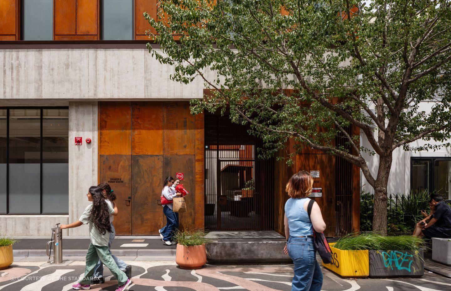 The exterior alludes to the idea that the building has always existed in this space, steeped in the fabric of yesteryear.