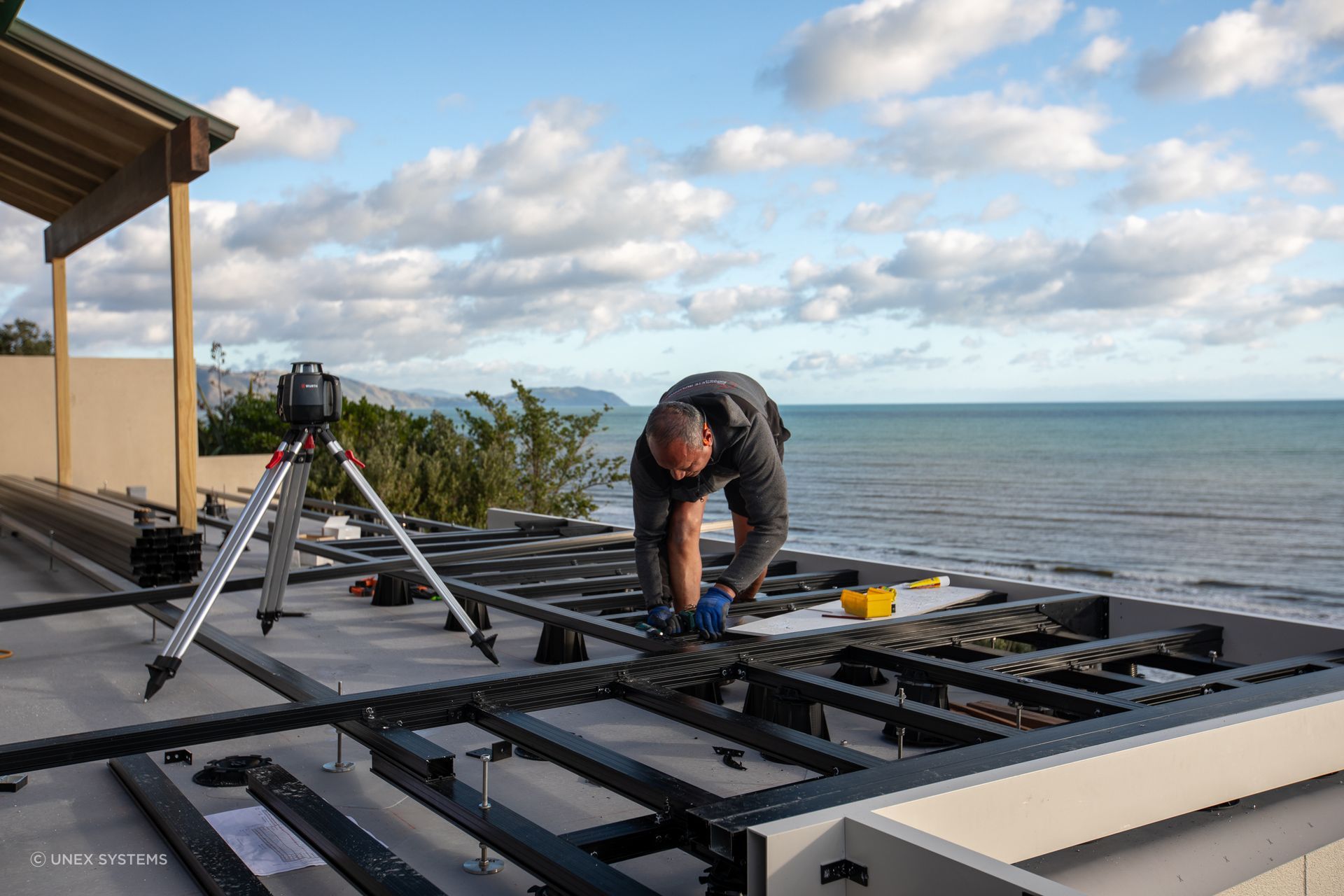 Unex' TreadTech system is ideal for projects where deck height and access to the substrate is important.