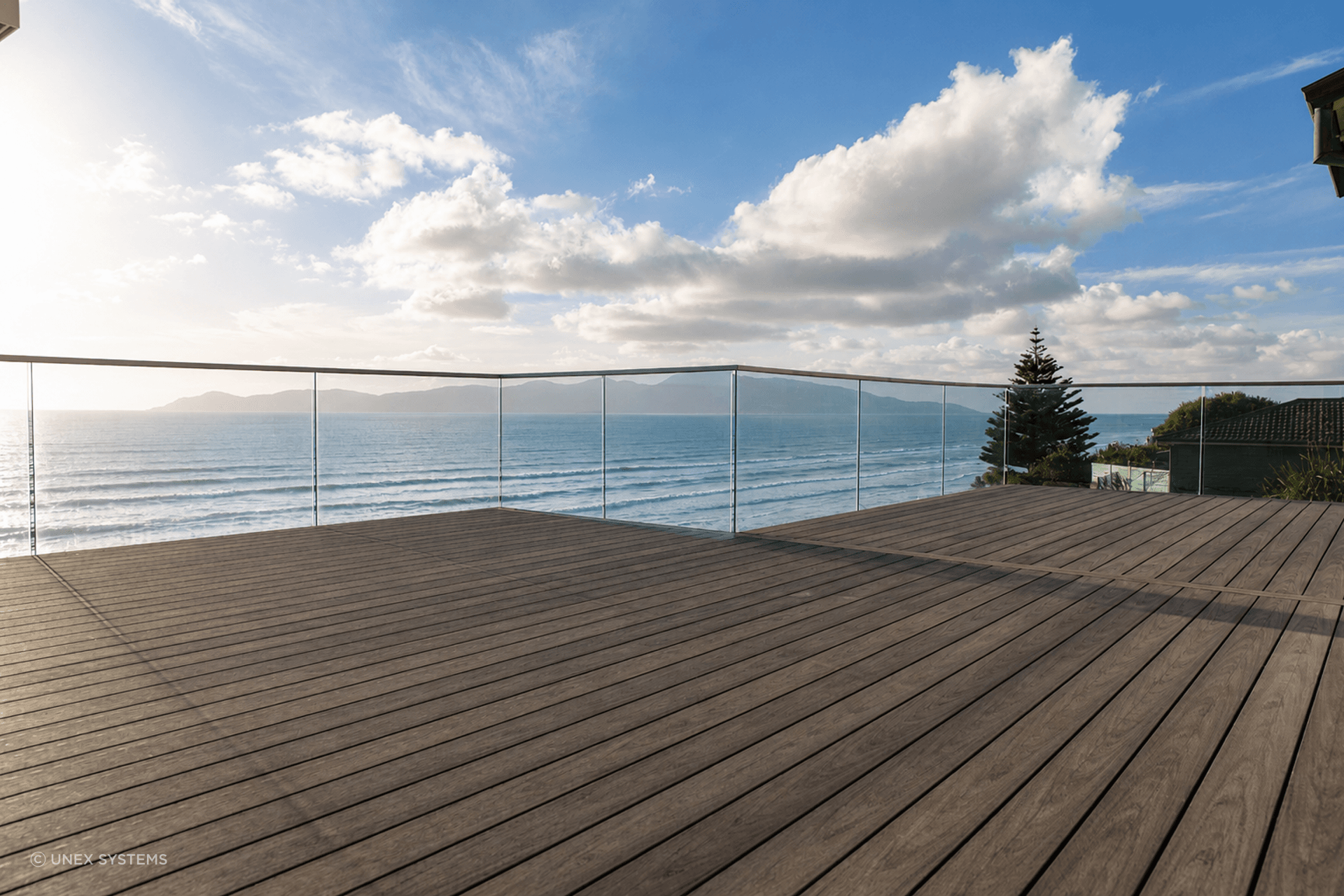 The Tread Tech system can take timber, composite and tile decking.