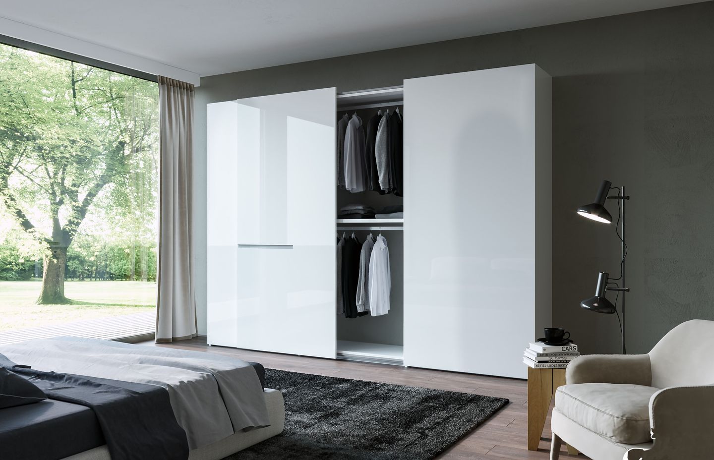 Cinetto Volo Sliding System for Overlapping Doors by Wilson &amp; Bradley