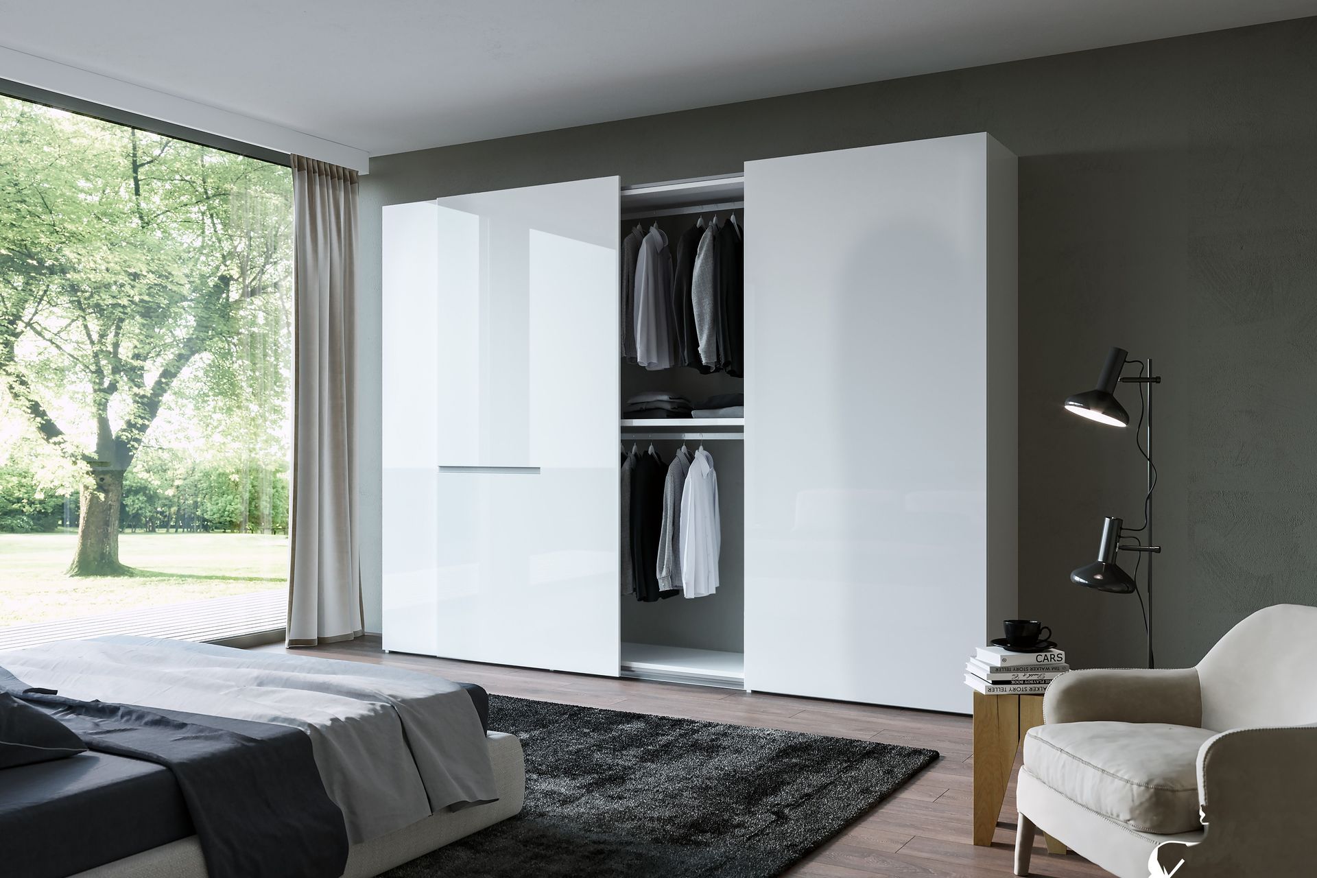 Cinetto Volo Sliding System for Overlapping Doors by Wilson &amp; Bradley