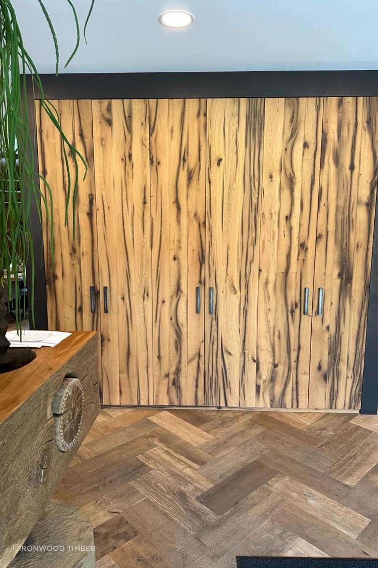 Recycled timber creates stunning interior features