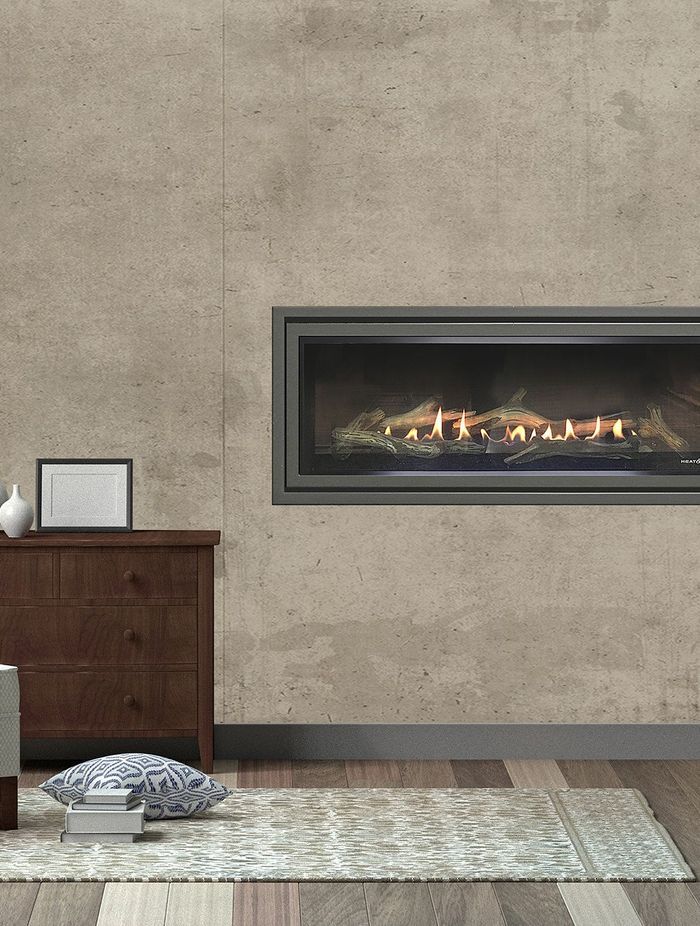 This linear gas fireplace by Horizon Fires offers warmth, ambience and a chic contemporary feel.