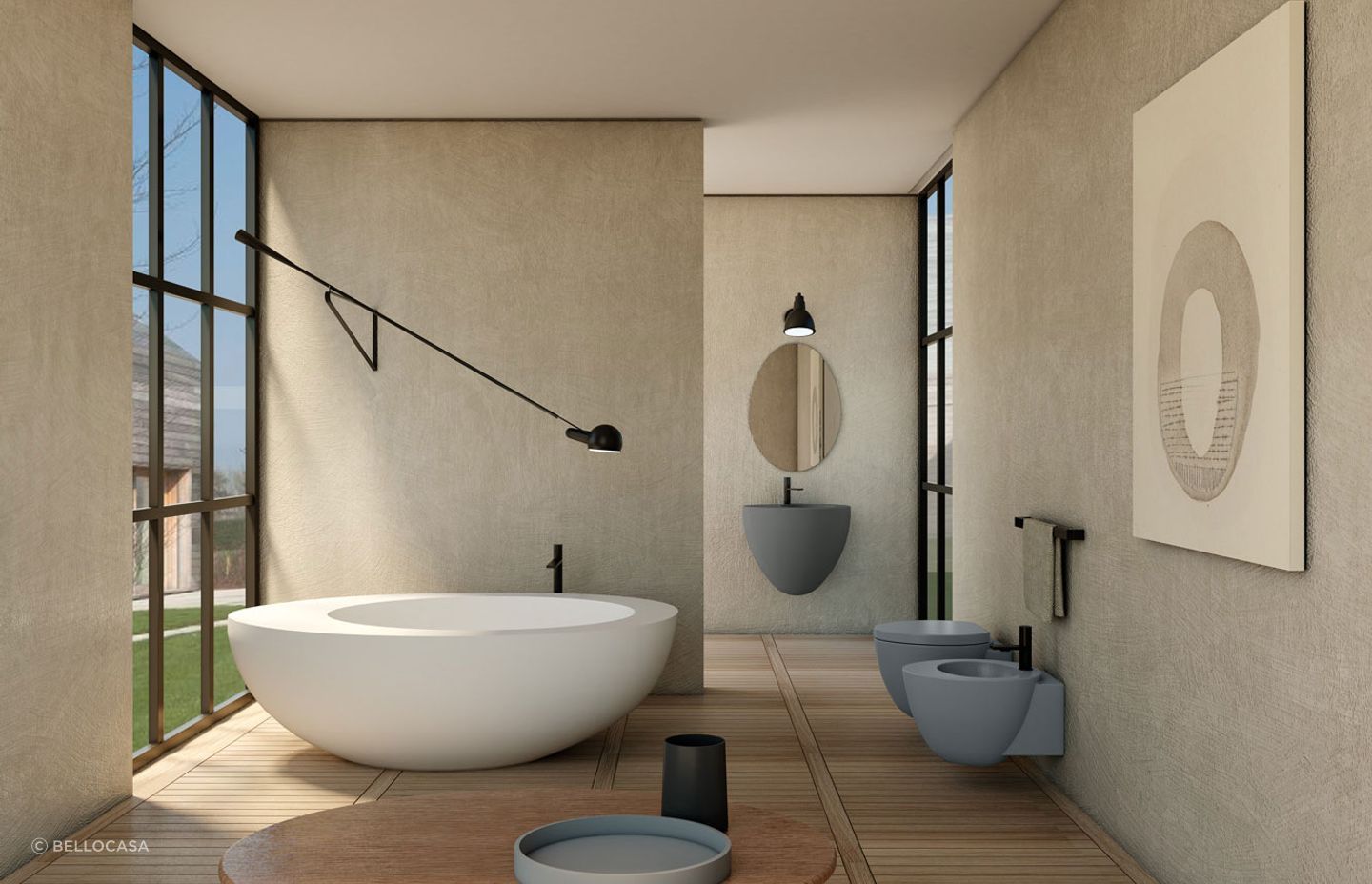The curves of the Le Giare bathroom vanity by Ceramica offers a pleasing point of difference.